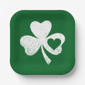 Green St Patricks Day, het hart van de Ierse Patty Papieren Bordje (Voorkant)