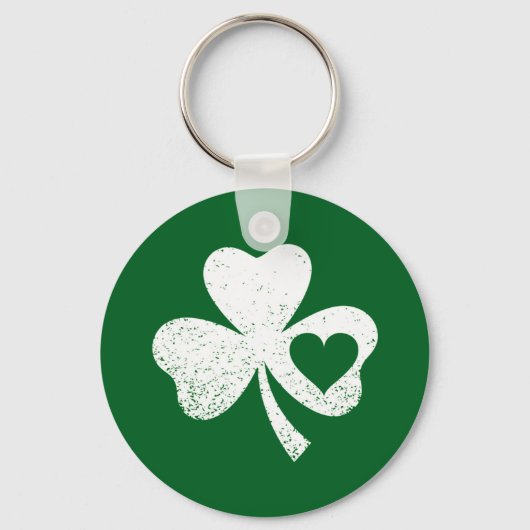 Green St Patricks Day, het hart van de Ierse Patty Sleutelhanger (Voorkant)