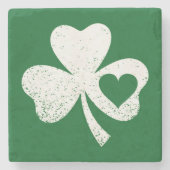 Green St Patricks Day, het hart van de Ierse Patty Stenen Onderzetter (Voorkant)