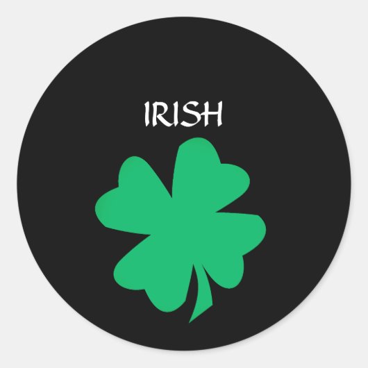 Green St Patrick's Day Irish Shamrock Leaf 2023 Ronde Sticker (Voorkant)