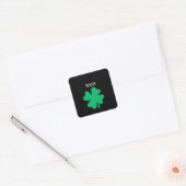 Green St Patrick's Day Irish Shamrock Leaf 2023 Vierkante Sticker (Envelop)