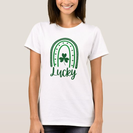Green St Patrick's Day Rainbow T-shirt (Voorkant)