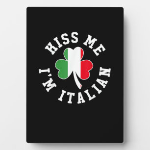 Green St Patricks Day Shirt - Kiss Me I'm Italian Fotoplaat