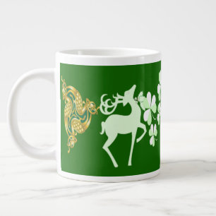 Green St Patricks Day Stags Lucky Shamrocks Celtic Grote Koffiekop