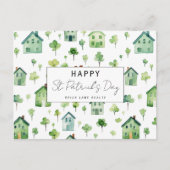 Green St. Patrick's Day Vastgoed Landbouw Feestdagenkaart (Voorkant)
