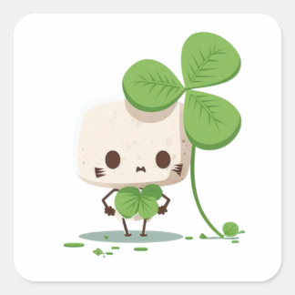Green St Patricks Vierkante Sticker