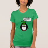 Green St Pattys Day pinguïn t shirt voor vrouwen (Voorkant)