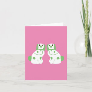 Green Staffordshire Dogs Kaart