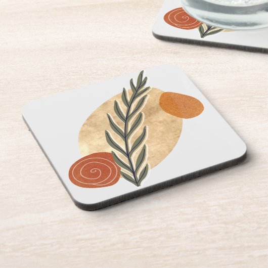 Green Stalk Boho Bier Onderzetter (Linkerzijde)