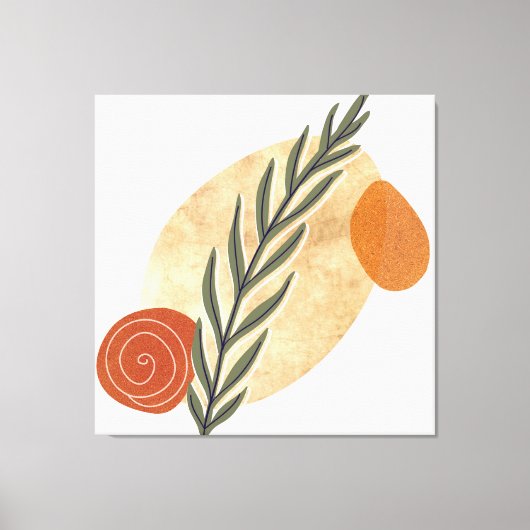 Green Stalk Boho Canvas Afdruk (Voorkant)