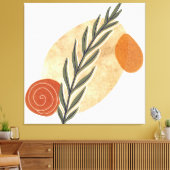 Green Stalk Boho Canvas Afdruk (Insitu (Woonkamer))