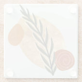 Green Stalk Boho Glazen Onderzetter (Achterkant)