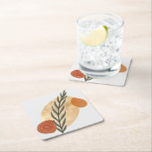 Green Stalk Boho Kartonnen Onderzetters (Insitu)