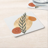Green Stalk Boho Kartonnen Onderzetters (Schuin)