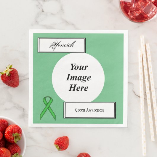 Green Standard Ribbon Sjabloon door Kenneth Yoncic Servetten (Insitu)