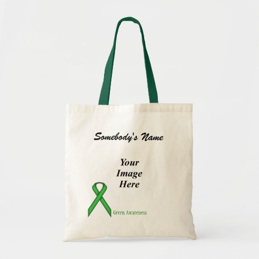 Green Standard Ribbon Sjabloon door Kenneth Yoncic Tote Bag (Voorkant)