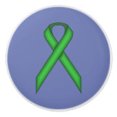 Green Standard Ribbon van Kenneth Yoncich Keramische Knop (Voorkant)