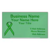 Green Standard Ribbon van Kenneth Yoncich Magnetisch Visitekaartje (Voorkant)