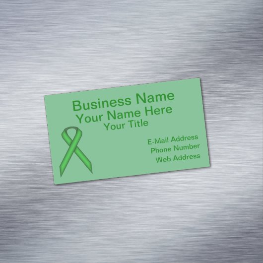 Green Standard Ribbon van Kenneth Yoncich Magnetisch Visitekaartje (Voorbeeld)