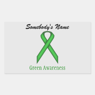 Green Standard Ribbon van Kenneth Yoncich Rechthoekige Sticker