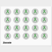 Green Standard Ribbon van Kenneth Yoncich Ronde Sticker (Vel)