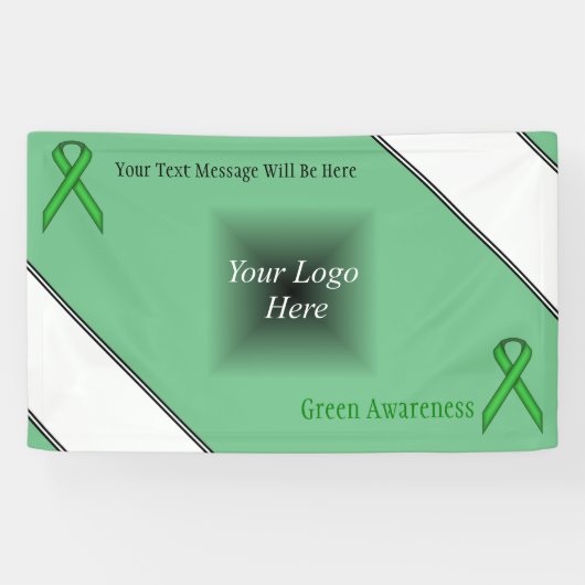 Green Standard Ribbon van Kenneth Yoncich Spandoek (Horizontaal)