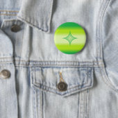 Green Star-Button Ronde Button 5,7 Cm (In situ)