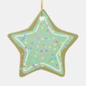 Green Star Cookie Pastel kerstboom - Keramisch Ornament (Voorkant)