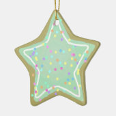 Green Star Cookie Pastel kerstboom - Keramisch Ornament (Links)
