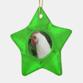 Green Star-fotoversiering Keramisch Ornament (Links)