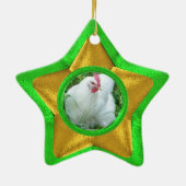 Green Star-fotoversiering Keramisch Ornament (Achterkant)