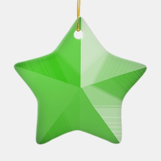 Green Star Holiday Ornament  3D uiterlijk (Voorkant)