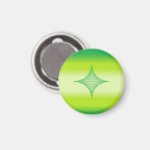 Green Star Magnet (rond) (Voorkant / Achterkant)