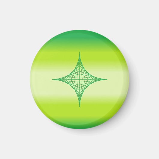 Green Star Magnet (rond) (Voorkant)