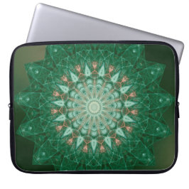 Green Star Mandala Laptop Sleeve