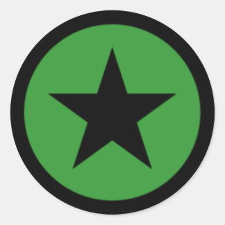 Green Star Ronde Sticker