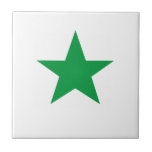 Green Star Tegeltje<br><div class="desc">Groene Star-keramische Tegel. Sterren zijn altijd in mode!</div>