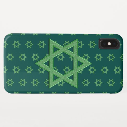 Green Star van David Seamless Case-Mate iPhone Case (Achterkant (horizontaal))