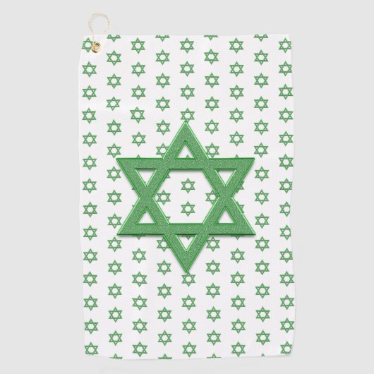 Green Star van David Seamless Golfhanddoek (Voorkant)