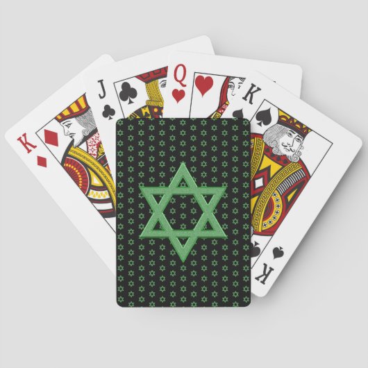 Green Star van David Seamless Pokerkaarten (Achterkant)