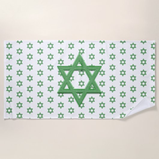 Green Star van David Seamless Strandlaken (Voorkant)
