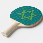 Green Star van David Seamless Tafeltennisbatje (Voorkant Gekanteld)