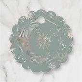 Green Starburst Bedankjes Labels (Voorkant)