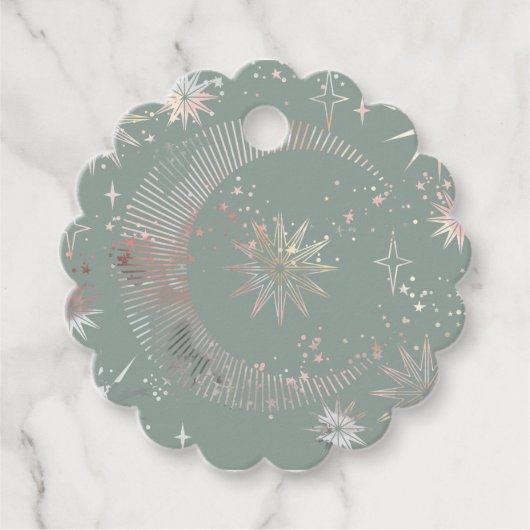 Green Starburst Bedankjes Labels (Voorkant)