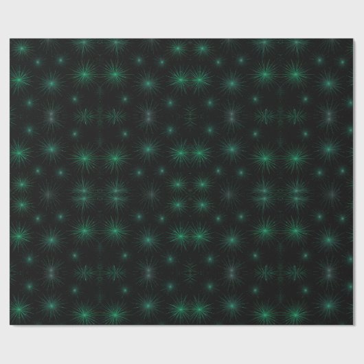 Green Starburst Cadeaupapier (Vlak)