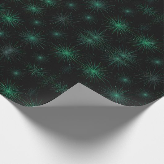 Green Starburst Cadeaupapier (Hoek)