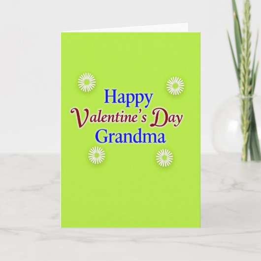 Green Starburst Grandma Card Kaart (Voorkant)