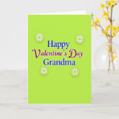 Green Starburst Grandma Card Kaart (Gele Bloem)