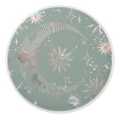 Green Starburst Keramische Knop (Voorkant)