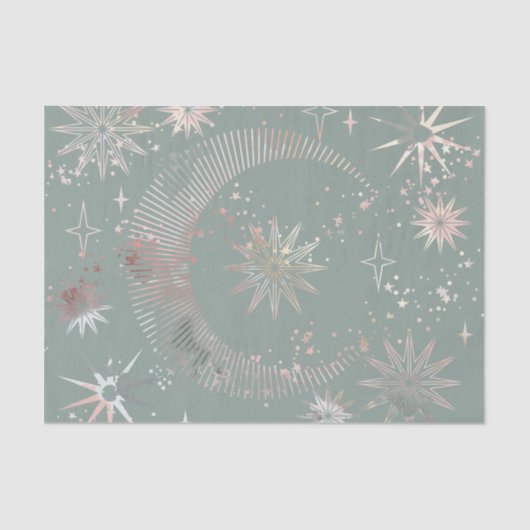 Green Starburst Tissuepapier (Voorkant)